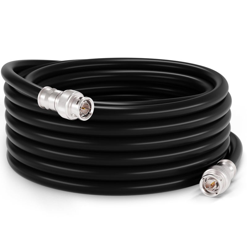 THE CIMPLE CO 75 FT BNC Cable with 2 Male BNC Connections - 75 Ohm, Low Loss HD-SDI and SDI Cable - Black, 75 Feet (22 Meters) - Image 1